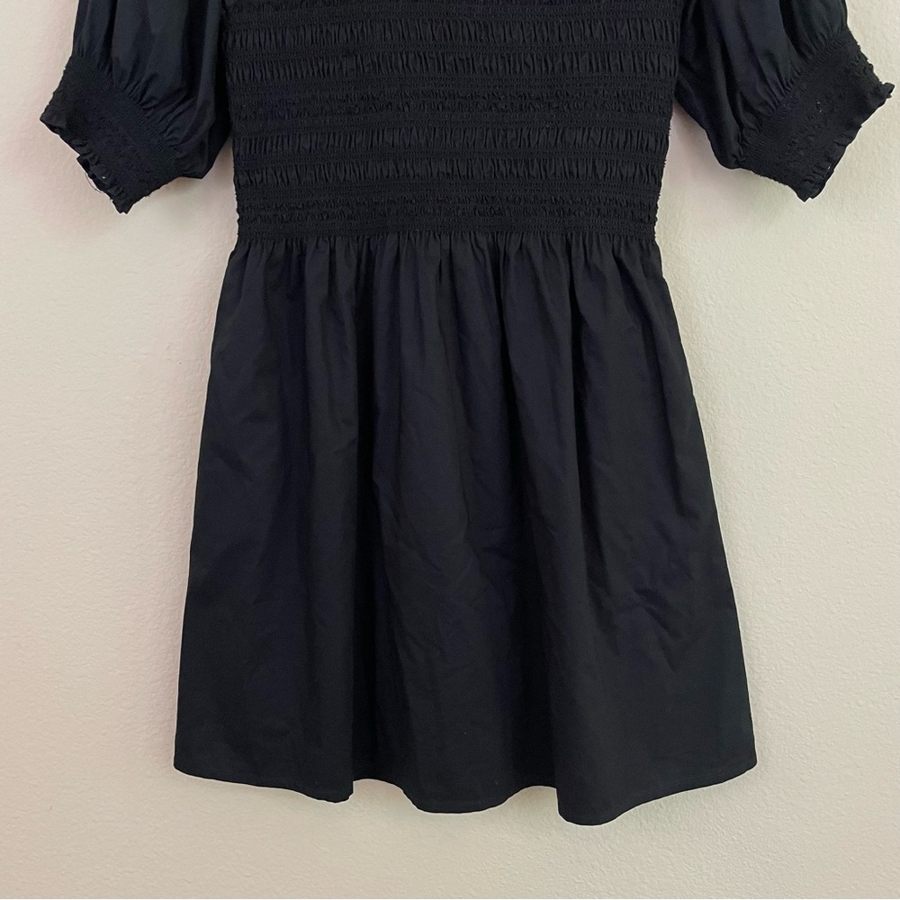 Hill House Black Smocked The Vivi Nap Mini Dress Size Small - Picture 6 of 10